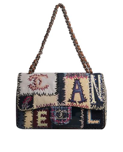 Limited  Patchwork Jumbo Flap Bag, front view